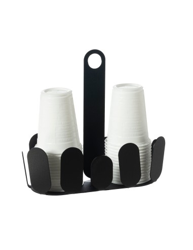 Arti & Mestieri - Porta bicchieri Park-nero 20x8,7x20h cm