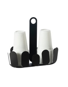 Arti & Mestieri - Porta bicchieri Park-nero 20x8,7x20h cm