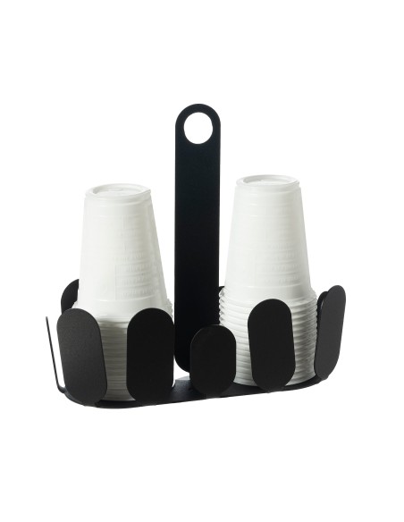 Arti & Mestieri - Porta bicchieri Park-nero 20x8,7x20h cm