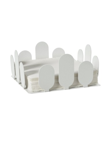 Arti & Mestieri - Portatovaglioli Park-bianco marmo 17x17,5x8h cm