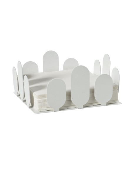 Arti & Mestieri - Portatovaglioli Park-bianco marmo 17x17,5x8h cm