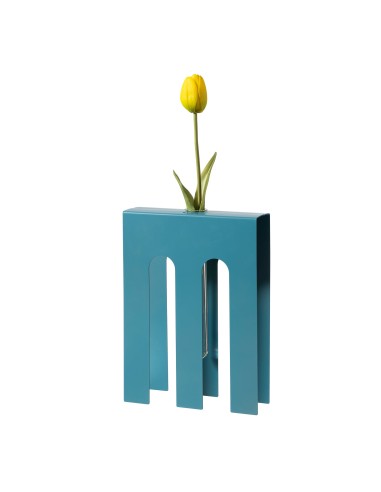 Arti & Mestieri - Vaso portafiore decorativo De Chirico-18x6x25h cm (⌀-blu oltremare 25mm per la fiala)