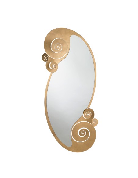 Arti & Mestieri - Specchio decorativo Circeo grande-80 x-oro trasparente 170h cm (66 x 148h cm)