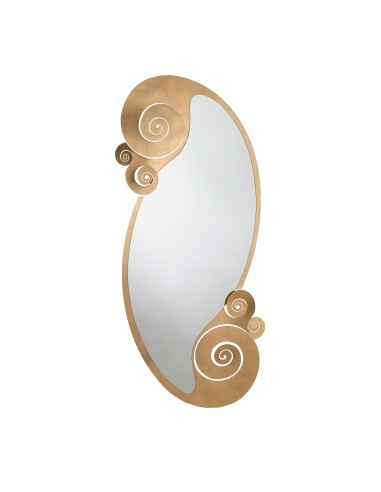 Arti & Mestieri - Specchio decorativo Circeo grande-80 x-oro trasparente 170h cm (66 x 148h cm)