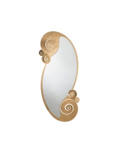 Arti & Mestieri - Specchio da parete Circeo piccolo-63 x-oro trasparente 130h cm (55 x 115h cm)