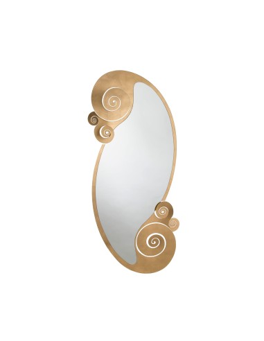 Arti & Mestieri - Specchio da parete Circeo piccolo-63 x-oro trasparente 130h cm (55 x 115h cm)