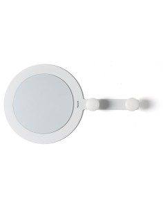 Arti & Mestieri - Specchio moderno da parete Riflesso & Appeso bianco marmo 45x27h cm (⌀ 20cm specchio)