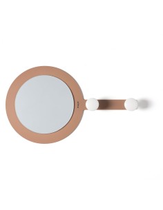 Arti & Mestieri - Specchio moderno da parete Riflesso & Appeso mocha-45x27h cm (⌀ 20cm specchio)