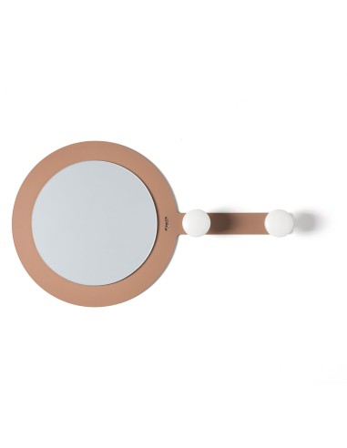 Arti & Mestieri - Specchio moderno da parete Riflesso & Appeso mocha-45x27h cm (⌀ 20cm specchio)