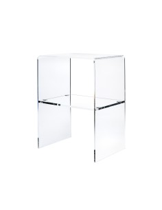 Vesta Home - Comodino Vega 2.0·trasparente·39 X 28,5 X 51 H Th. Structure 8 Mm Th. Shelf 10 Mm