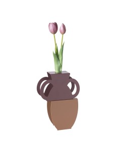 Arti & Mestieri - Vaso portafiore decorativo Cribbio mocha/ametista 17,5x6x25h cm (⌀ 25mm per la fiala)