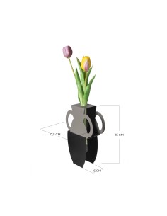 Arti & Mestieri - Vaso portafiore decorativo Cribbio mocha/ametista 17,5x6x25h cm (⌀ 25mm per la fiala) 2