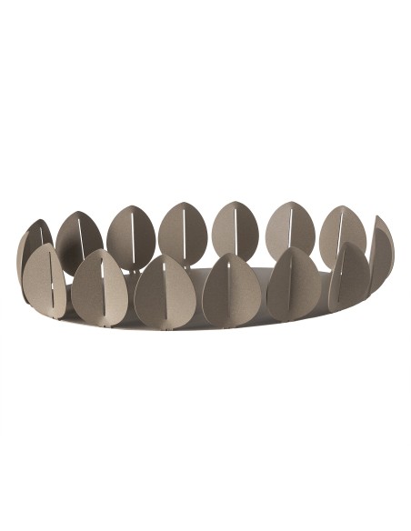 Arti & Mestieri - Vassoio ovale Ficus beige 47x29x8,8h cm