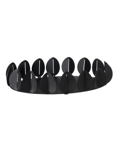 Arti & Mestieri - Vassoio ovale Ficus colore nero 47x29x8,8h cm