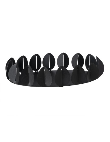 Arti & Mestieri - Vassoio ovale Ficus colore nero 47x29x8,8h cm