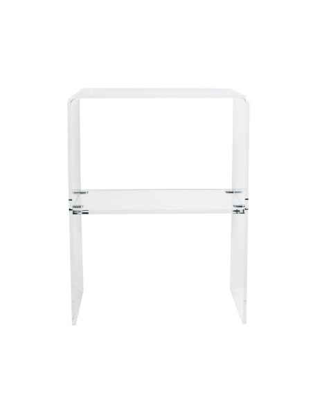 Vesta Home - Comodino Vega 2.0·trasparente·39 X 28,5 X 51 H Th. Structure 8 Mm Th. Shelf 10 Mm