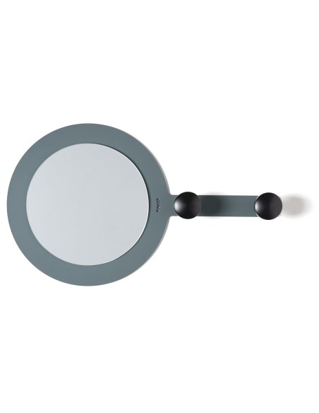 Arti & Mestieri - Specchio moderno da parete Riflesso & Appeso fango 45x27h cm (⌀ 20cm specchio)