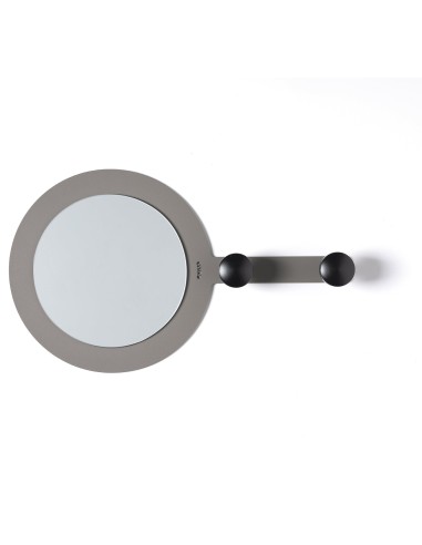 Arti & Mestieri - Specchio moderno da parete Riflesso & Appeso fango 45x27h cm (⌀ 20cm specchio)