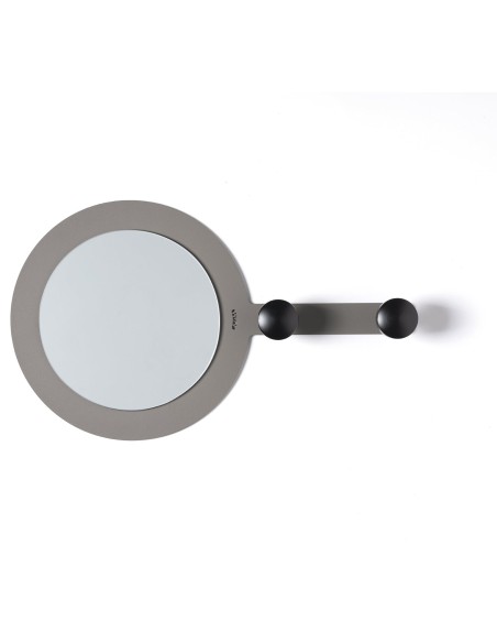 Arti & Mestieri - Specchio moderno da parete Riflesso & Appeso fango 45x27h cm (⌀ 20cm specchio)