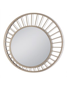 Arti & Mestieri - Specchio moderno da parete Ray bianco marmo ⌀ 90cm (⌀ 60cm specchio) 2