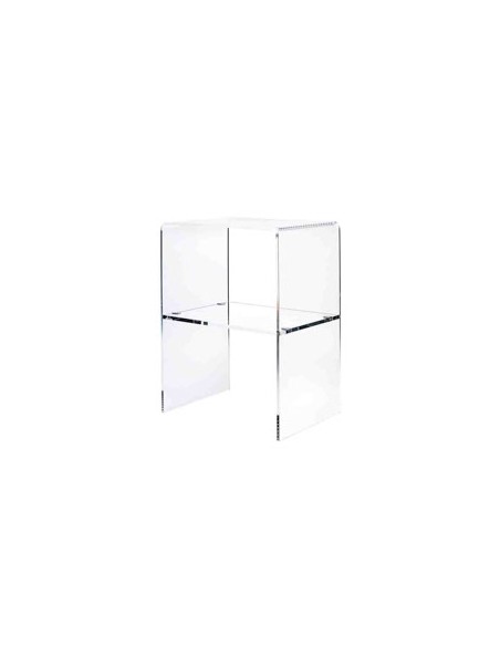 Vesta Home - Comodino Vega 2.0·trasparente·39 X 28,5 X 51 H Th. Structure 8 Mm Th. Shelf 10 Mm