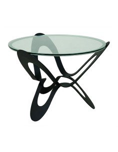 Arti & Mestieri - Tavolino moderno di design Ninfa nero Ø65x50H
