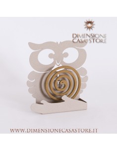 Arti & Mestieri - Porta Zampirone Gufo da tavolo-18x5x19 cm-beige 2