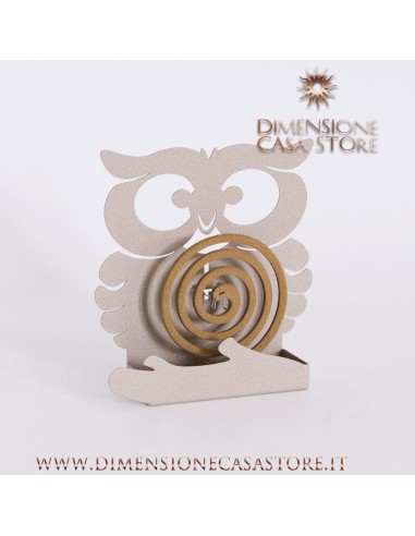 Arti & Mestieri - Porta Zampirone Gufo da tavolo-18x5x19 cm-beige