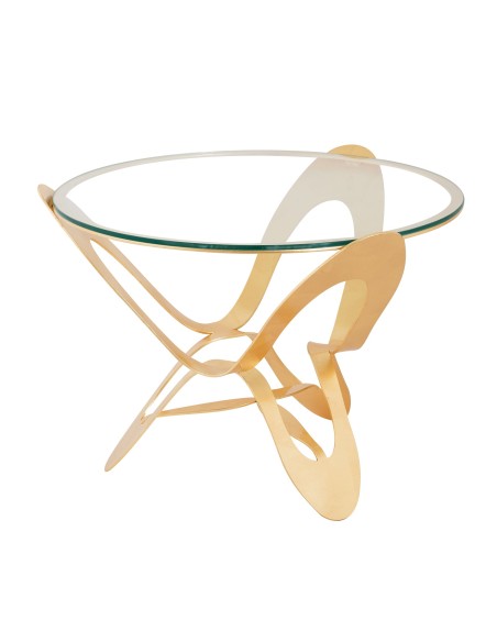 Arti & Mestieri - Tavolino moderno di design Ninfa fango Ø65x50H