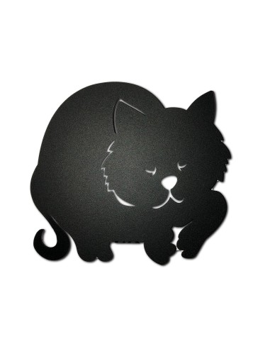 Arti & Mestieri - Porta umidificatore di design Gatto nero 20 x 20 cm di altezza