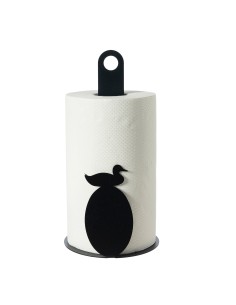 Arti & Mestieri - Porta rotoli da cucina Duck-⌀-nero 15x30h cm 2
