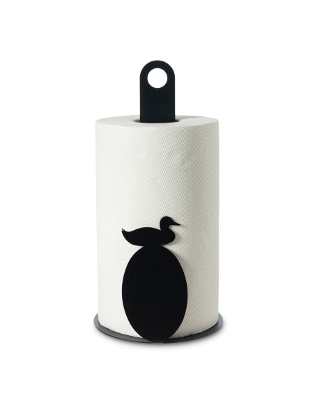Arti & Mestieri - Porta rotoli da cucina Duck-⌀-nero 15x30h cm