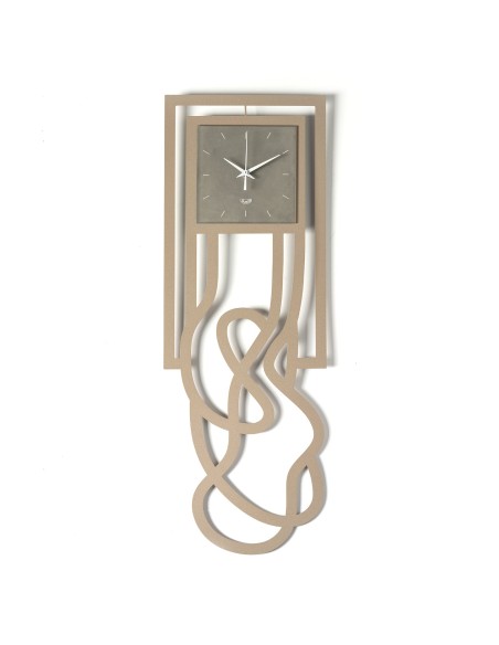 Arti & Mestieri-Orologio da parete particolare Timon beige cm 30x85H