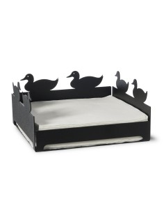 Arti & Mestieri - Portatovaglioli piccolo Duck-17x17x8h cm-nero
