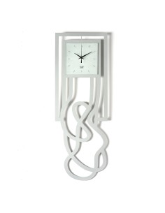Arti & Mestieri-Orologio da parete particolare Timon bianco marmo cm 30x85H