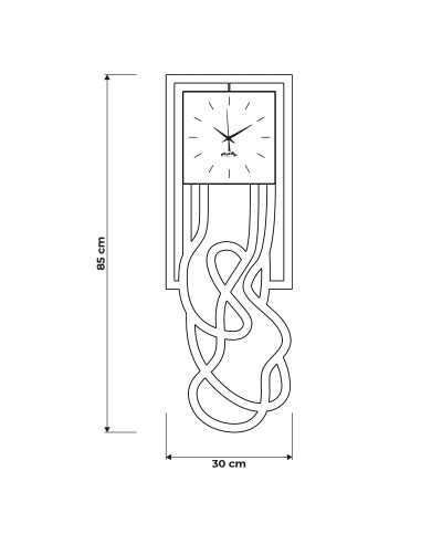 Arti & Mestieri-Orologio da parete particolare Timon bianco marmo cm 30x85H