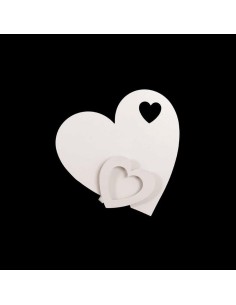 Arti & Mestieri - Porta umidificatore di design Cuori-24 x-bianco 24 cm di altezza 2