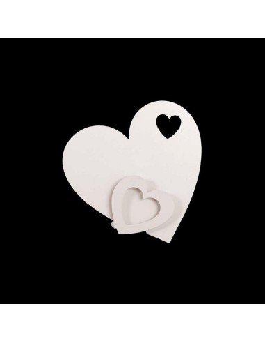 Arti & Mestieri - Porta umidificatore di design Cuori-24 x-bianco 24 cm di altezza