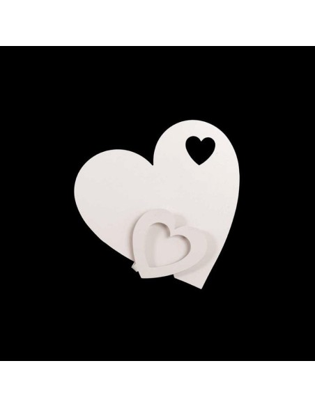 Arti & Mestieri - Porta umidificatore di design Cuori-24 x-bianco 24 cm di altezza