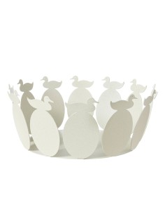 Arti & Mestieri - Centrotavola Duck-avorio ⌀ 31cm, 13,5h cm