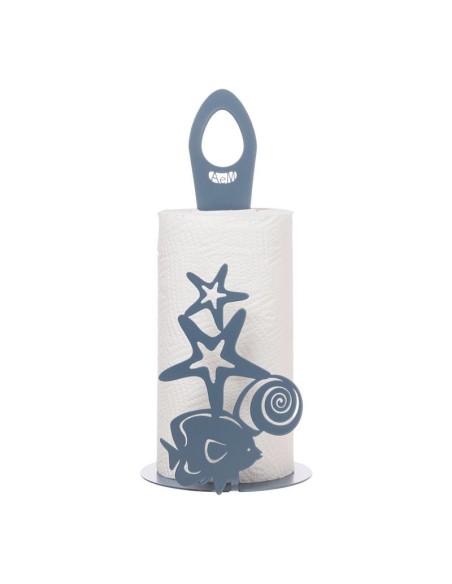 Arti & Mestieri - Porta rotolo da cucina Nettuno-15 x-azzurro 33 cm di altezza