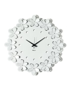 Arti & Mestieri-Orologio da parete Ume bianco marmo Ø55 cm