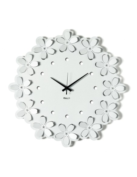 Arti & Mestieri-Orologio da parete Ume bianco marmo Ø55 cm