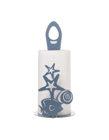 Arti & Mestieri - Porta rotolo da cucina Nettuno-15 x-azzurro 33 cm di altezza