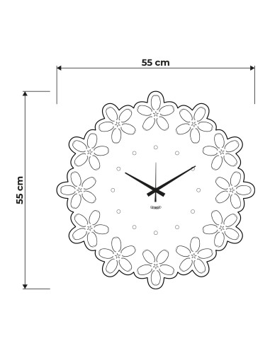 Arti & Mestieri-Orologio da parete Ume bianco marmo Ø55 cm