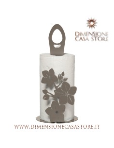 Arti & Mestieri - Porta rotolo da cucina Fior di Loto-fango Ø15x33H