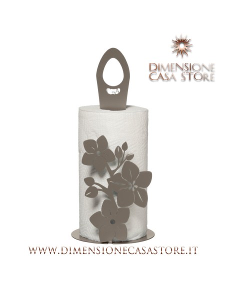 Arti & Mestieri - Porta rotolo da cucina Fior di Loto-fango Ø15x33H
