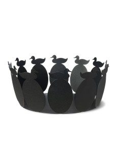 Arti & Mestieri - Centrotavola Duck-nero ⌀ 31cm, 13,5h cm 2