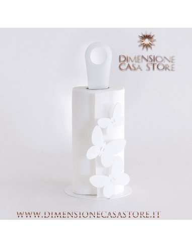 Arti & Mestieri - Porta Rotoli Butterfly-bianco Ø15x33H