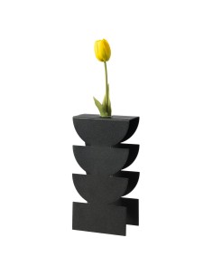 Arti & Mestieri - Vaso portafiore decorativo Memphis-nero 12,5x6x25h cm (⌀ 25mm per la fiala) 2